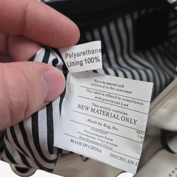 Lily and Ivy White Perforated Tote Bag with Removable Crossbody Strap and Pouch - Picture 14 of 16